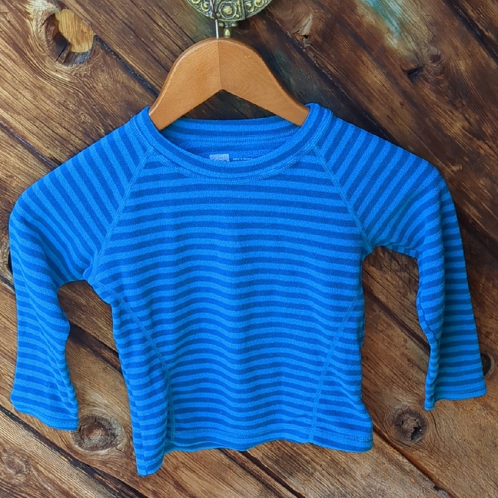 MEc Top Fleece Cozy Crew Blue Stripe 4